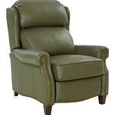 Meade Manual Recliner in Giorgio Chive Top Grain Leather